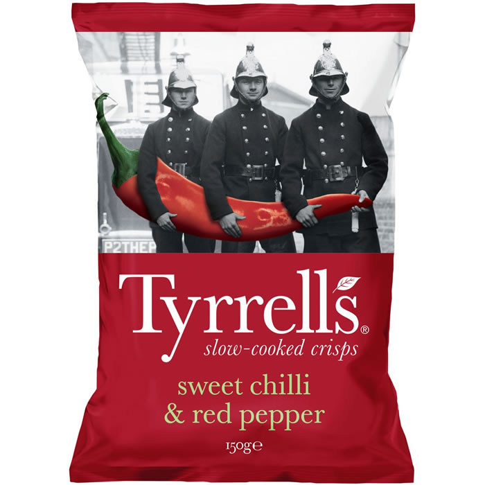 TYRRELLS Chips saveur sweet chili et piment rouge