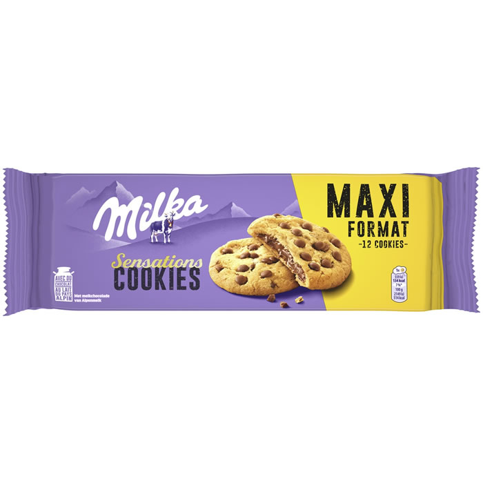 MILKA Choco Sensations Cookies aux pépites de chocolat et fourrés