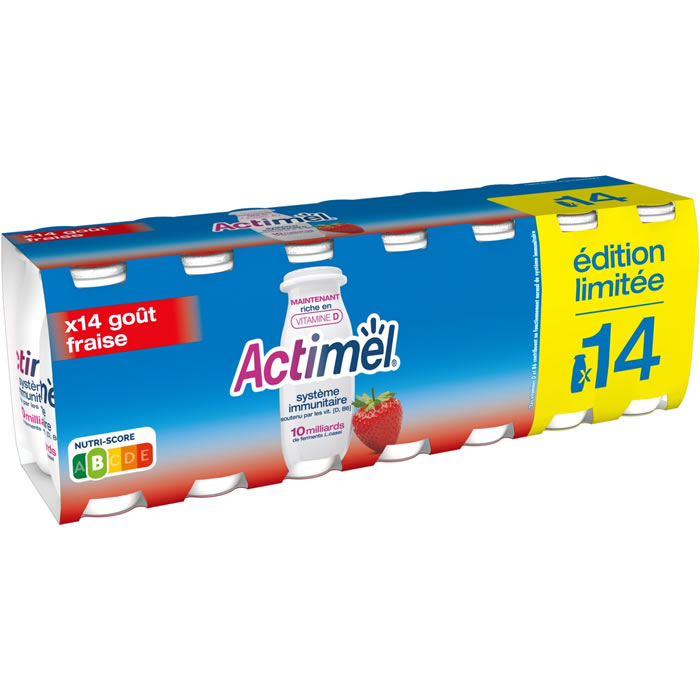 ACTIMEL Yaourt à boire au lait fermenté à la fraise