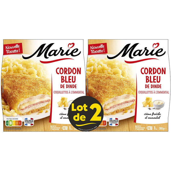 MARIE Coquillette à l'emmental et cordon bleu micro-ondes