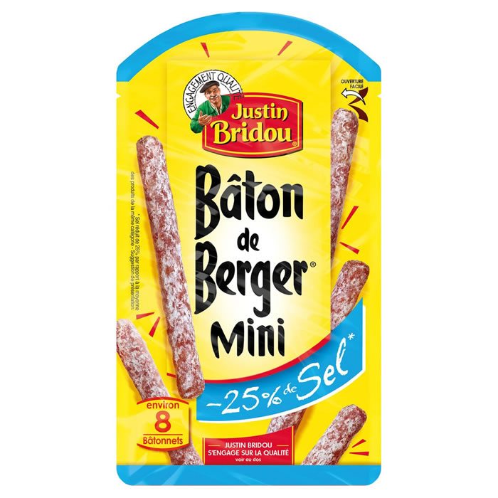 JUSTIN BRIDOU Le Bâton de Berger Mini saucisson sec -25% de sel