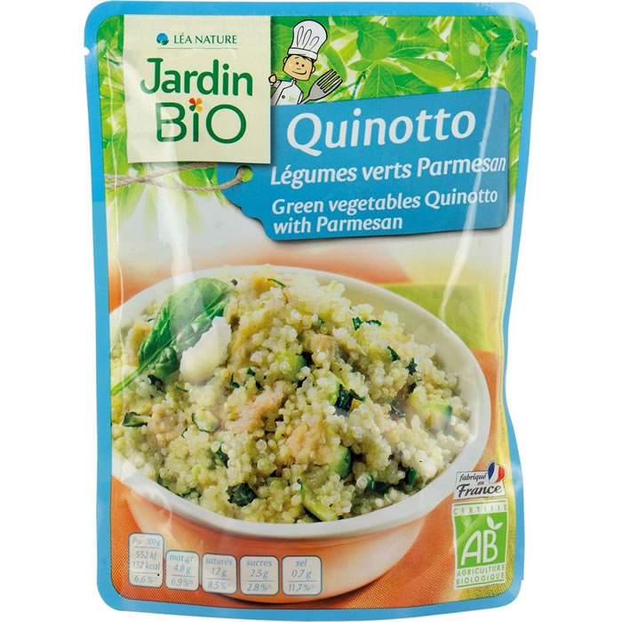 JARDIN BIO Quinoa aux légumes verts et parmesan micro-ondes bio