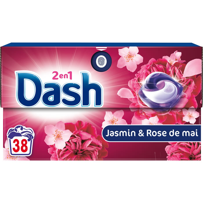 DASH Lessive capsules 2 en 1 jasmine et rose
