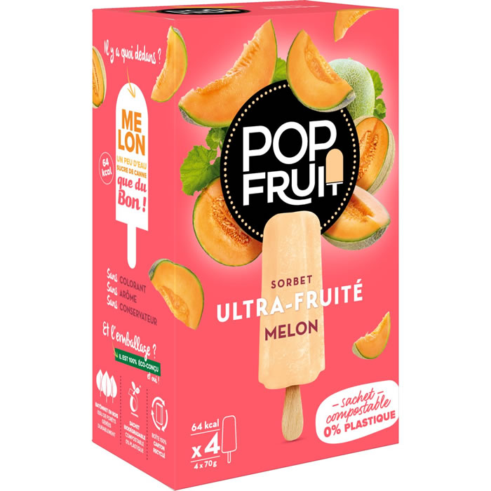 POP FRUIT Ultra-Fruité Bâtonnets glacés au melon