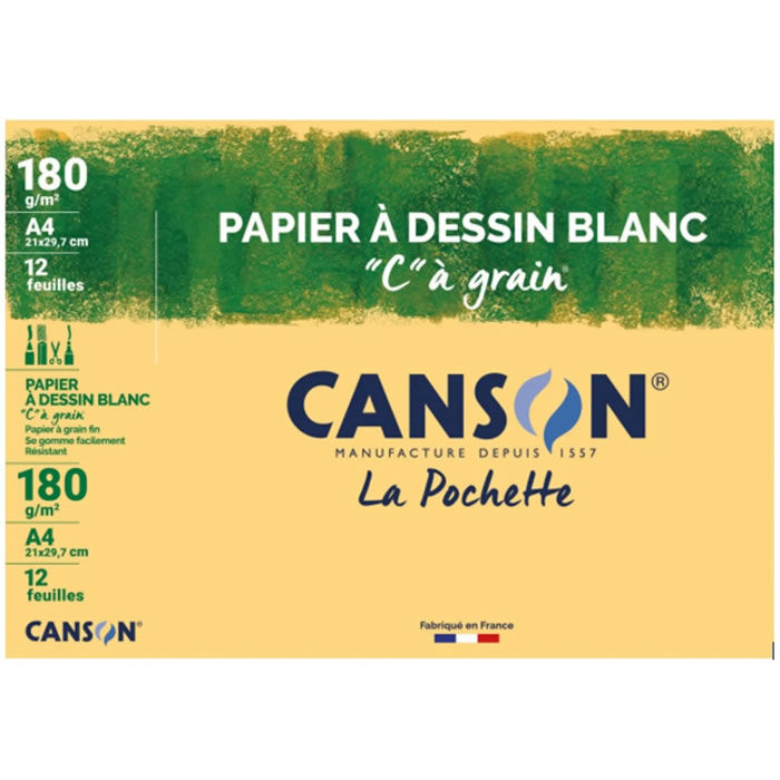CANSON Pochette de feuilles de papier dessin C à grain