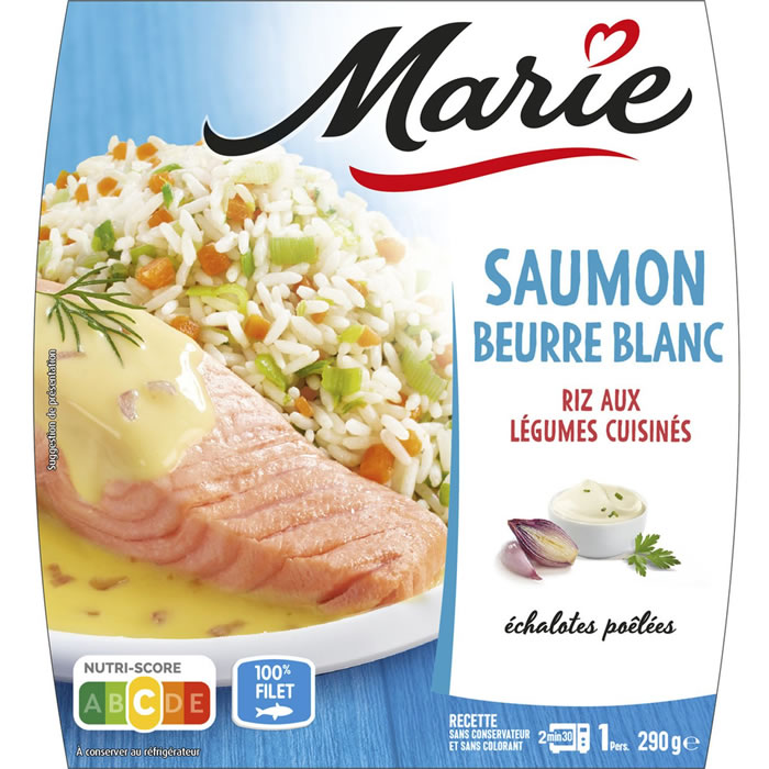 MARIE Riz et saumon beurre blanc aux légumes micro-ondes