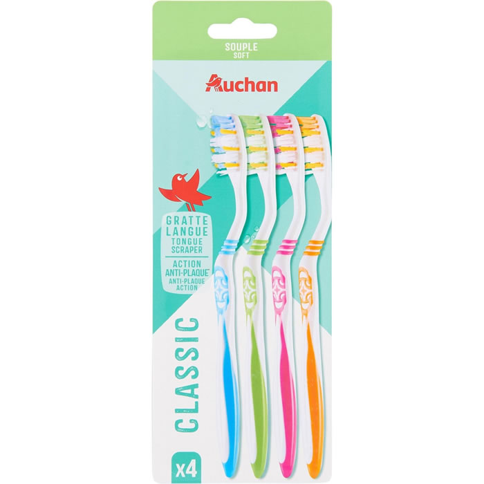 AUCHAN Brosse à dents souple