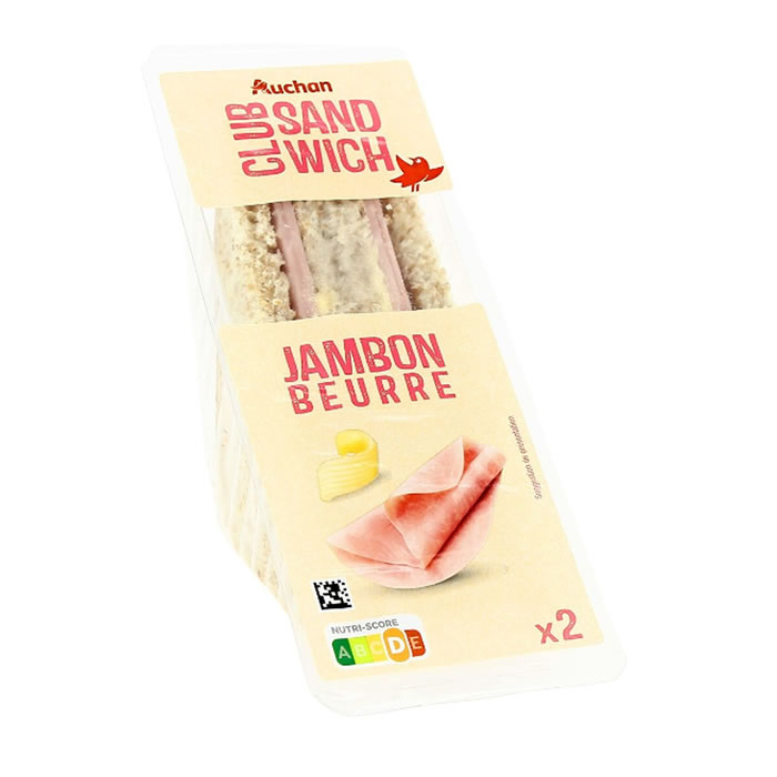 AUCHAN Sandwich au jambon et beurre