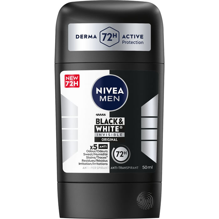 NIVEA Men Déodorant stick homme black and white 72h
