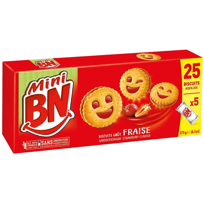 BN Mini Biscuits fourrés à la fraise