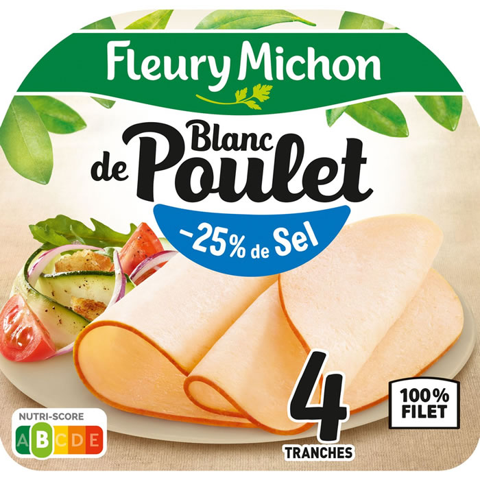 FLEURY MICHON Blanc de poulet -25% de sel