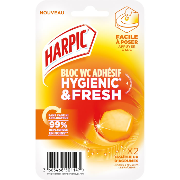 HARPIC Hygienic & Fresh Bloc WC adhésif fraîcheur agrumes