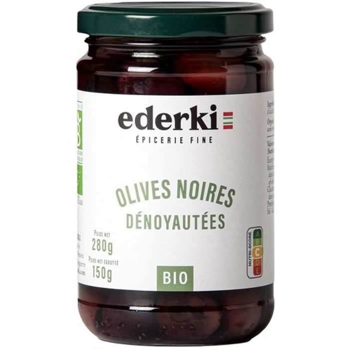 EDERKI Olives  noires dénoyautées bio