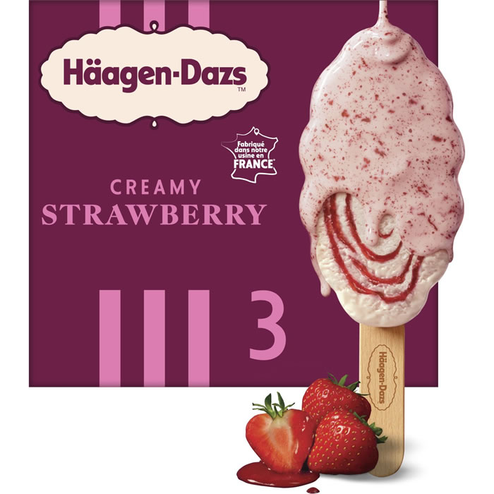 HÄAGEN-DAZS Bâtonnets glacés fraise