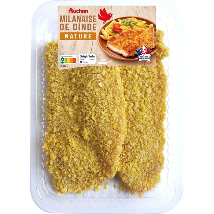 AUCHAN Escalopes de dinde à la milanaise