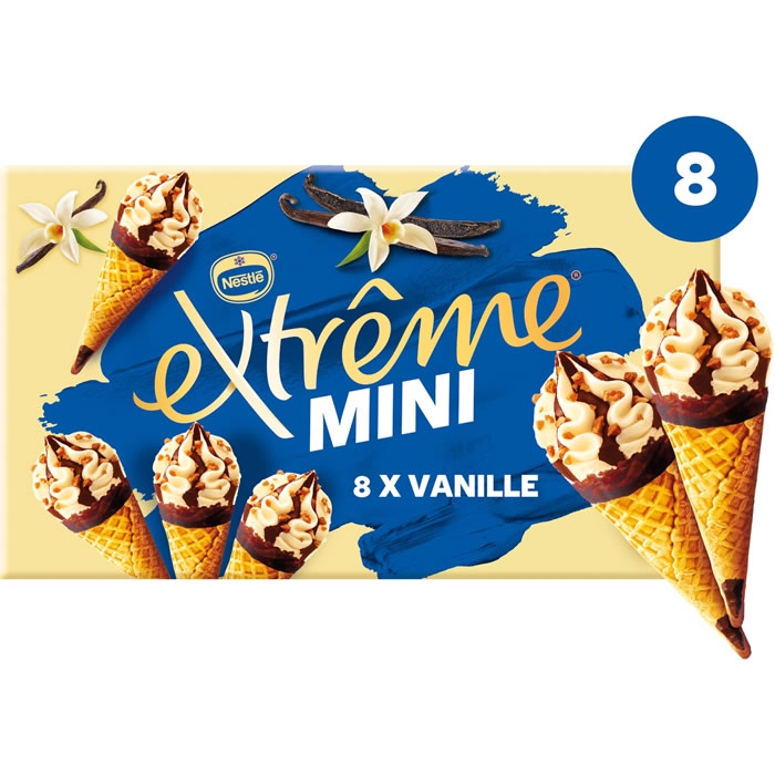 EXTRÊME Mini cônes glacés à la vanille et chocolat