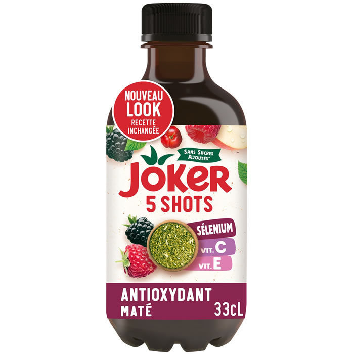 JOKER Shots Antioxydant Mélange de jus de fruits et légumes au maté