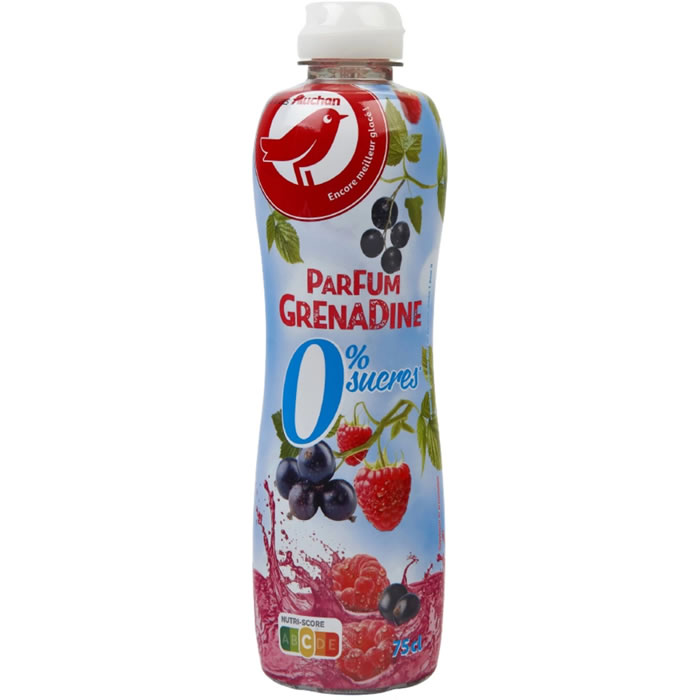 AUCHAN Sirop de grenadine sans sucres