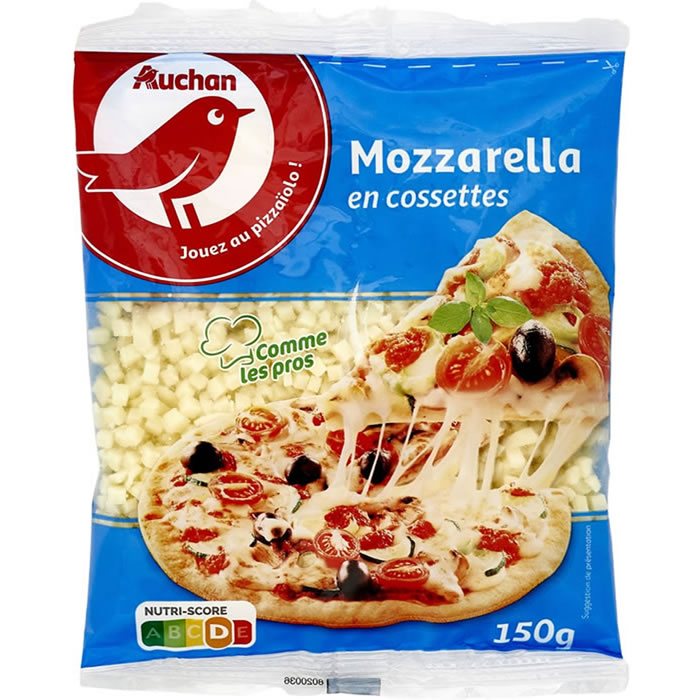 AUCHAN Mozzarella râpée en cossettes