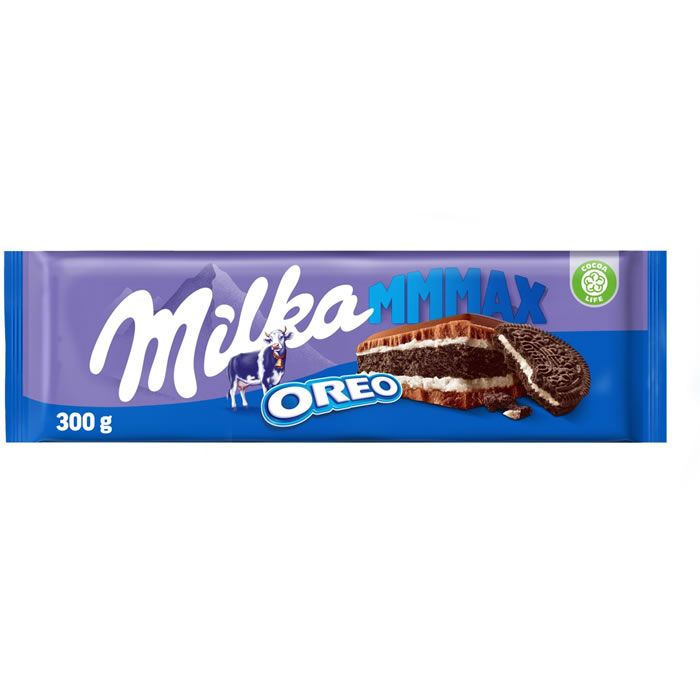 MILKA Mmmax Tablette de chocolat au lait et oreo
