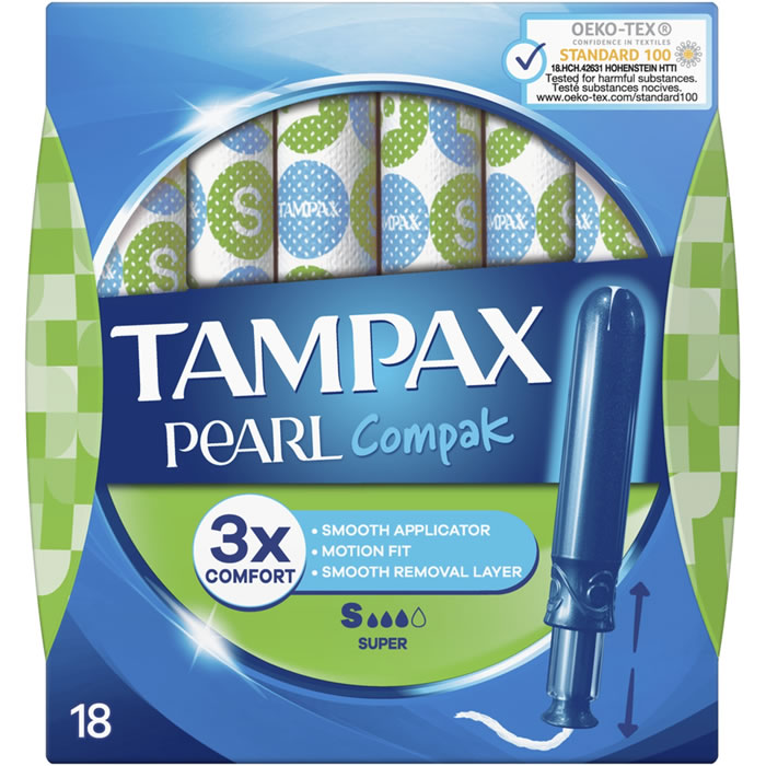 TAMPAX Compak Pearl Super Tampon avec applicateur