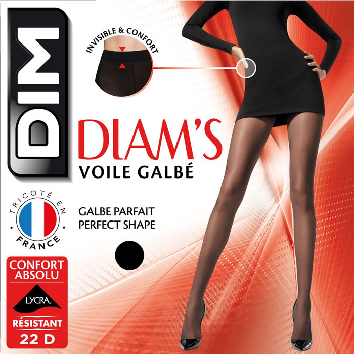 DIM Diam's Collants voile galbé noir taille 2 22D