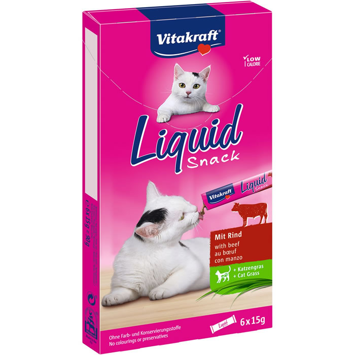 VITAKRAFT Liquid Snack Friandises pour chats au bœuf