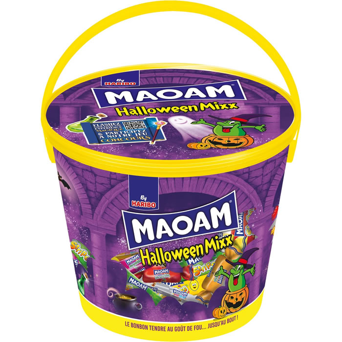 HARIBO & Maoam Halloween Mix Assortiment de bonbons gélifiés individuels en seau
