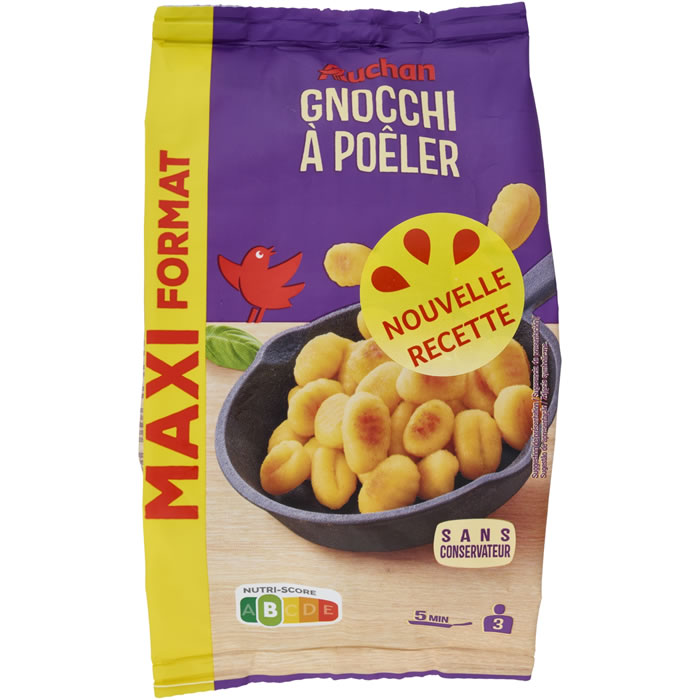AUCHAN Gnocchi de pomme de terre à poêler