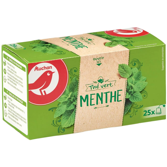 AUCHAN Thé vert à la menthe