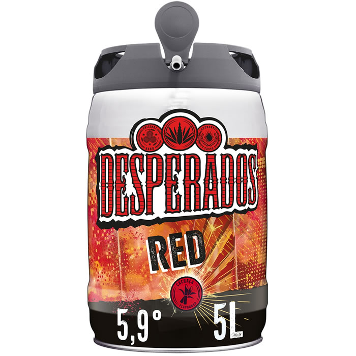 DESPERADOS Fût de bière aromatisée tequila et fruits rouges 5 L