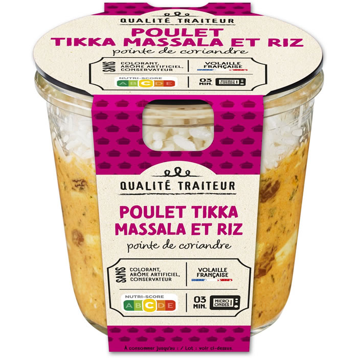 QUALITE TRAITEUR Poulet tikka massala et riz