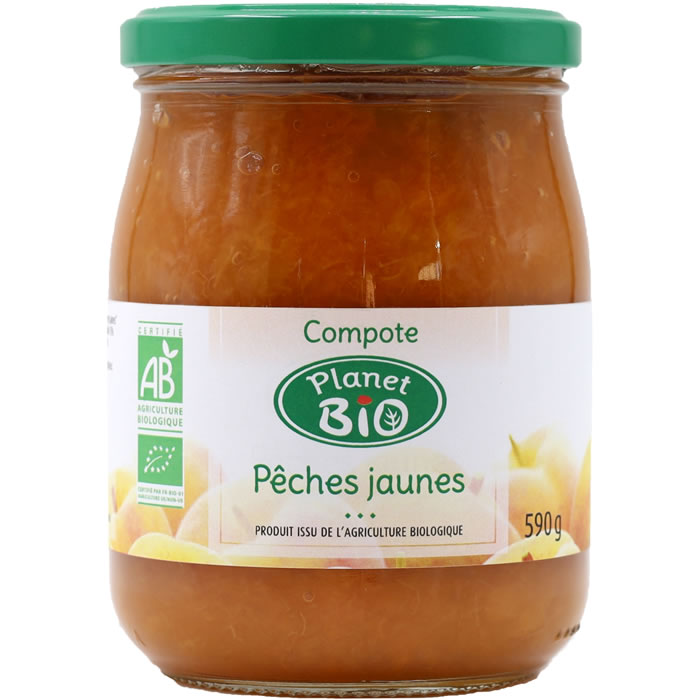 PLANET BIO Dessert pêche jaune bio