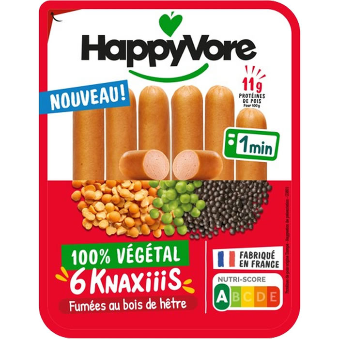 HAPPYVORE Saucisses fumées végé à base de pois