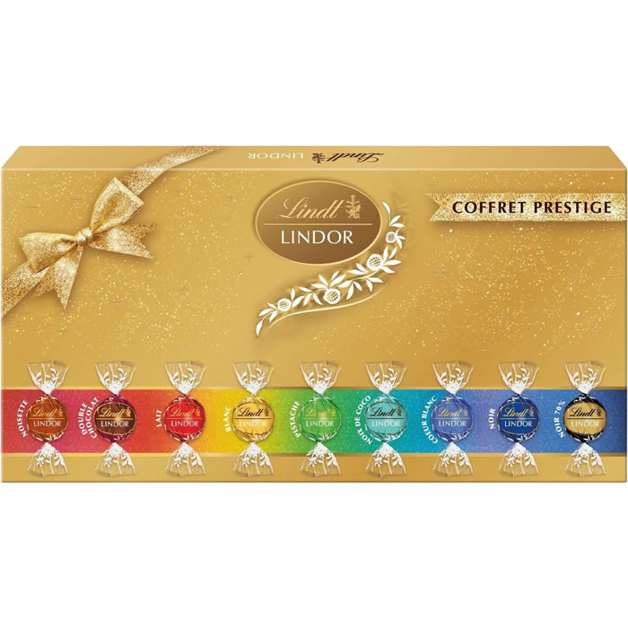 LINDT Lindor Bouchées au chocolat au lait, noir et blanc