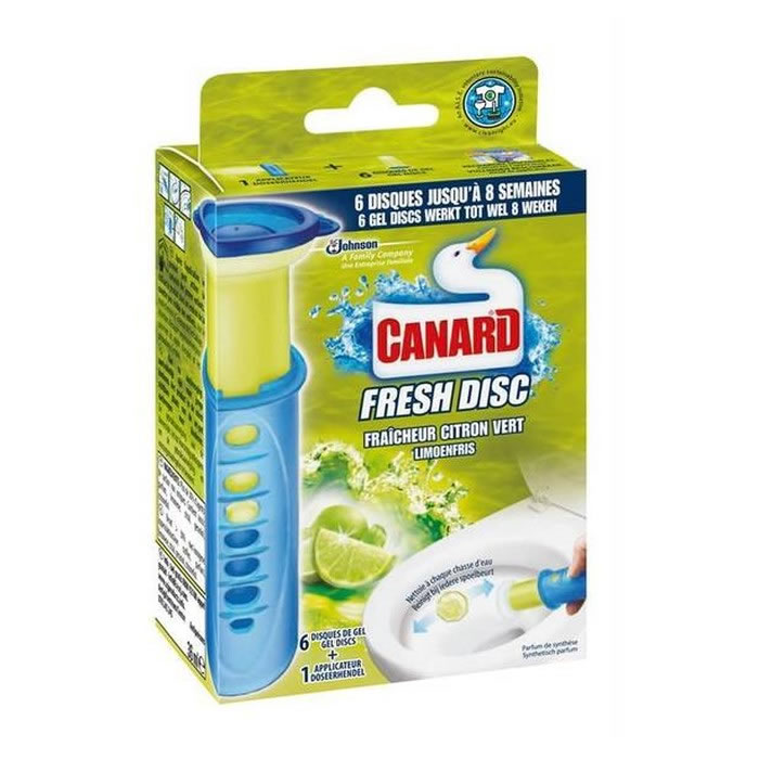 CANARD Fresh Disc Disques gel nettoyant WC fraîcheur citron vert