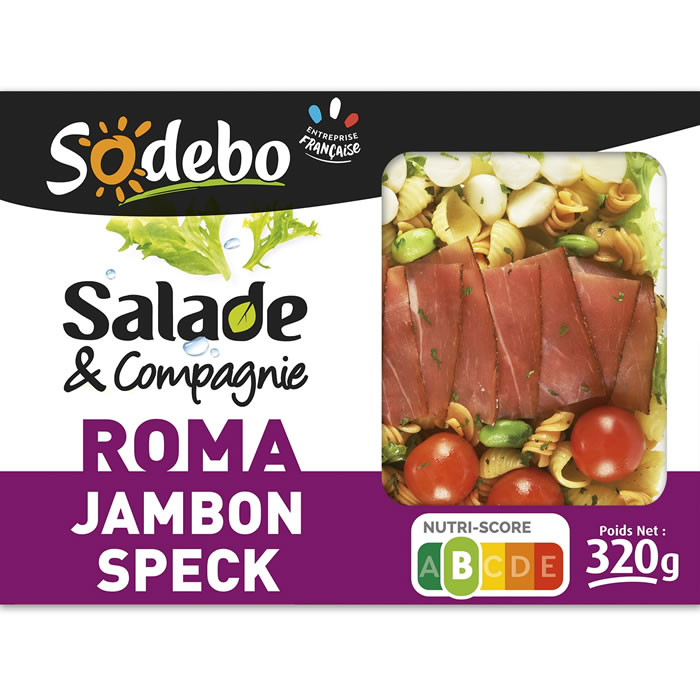 SODEBO Salade & Compagnie Salade Roma au jambon speck, mozzarella et tomate marinées