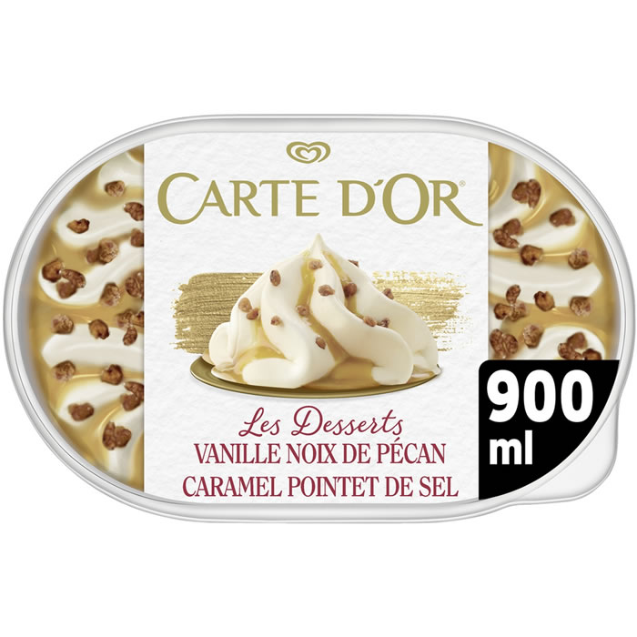 CARTE D'OR Façon glacier Crème glacée à la vanille et noix de pécan