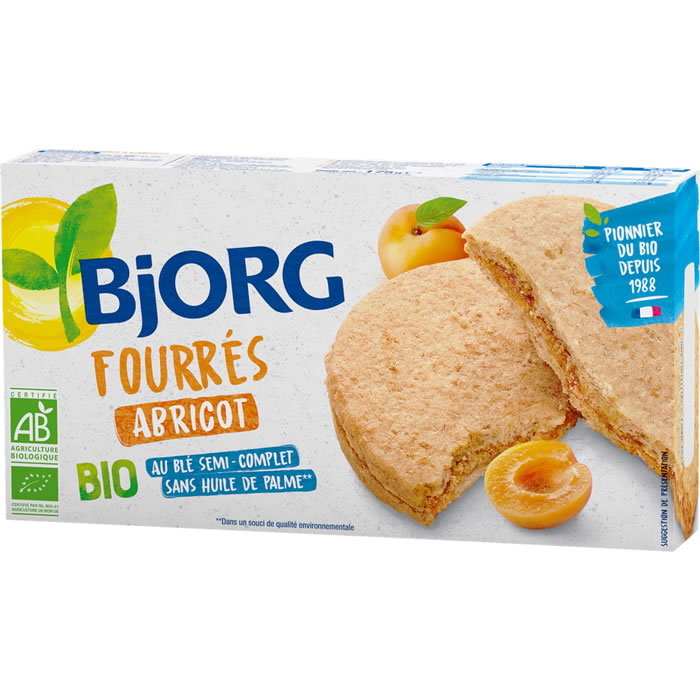 BJORG Biscuits fourrés à l'abricot bio