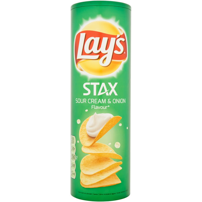 LAY'S Stax Chips tuiles saveur crème d'oignons