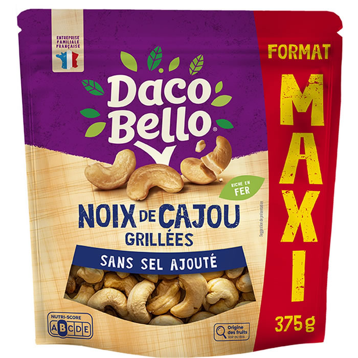 DACO BELLO Noix de cajou grillées sans sel ajouté