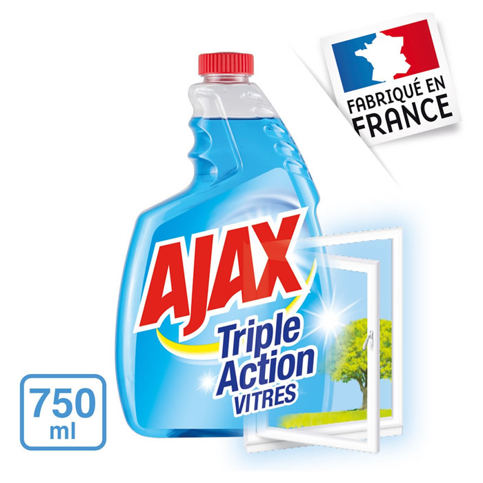 AJAX Recharge nettoyant vitres triple action