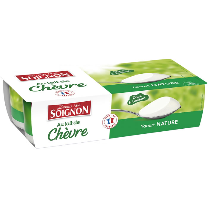 SOIGNON Yaourts au lait entier de chèvre nature