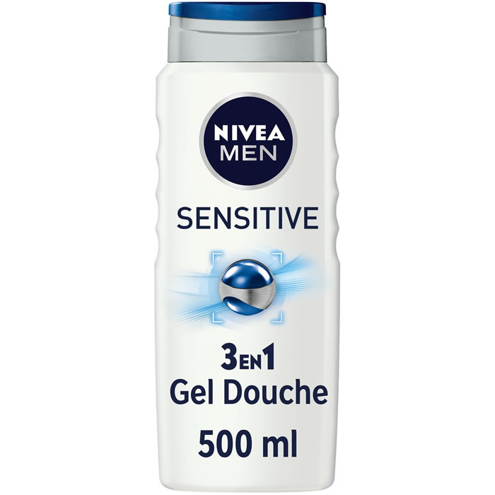 NIVEA Men Sensitive Gel douche homme 3 en 1 à l'extrait de bambou