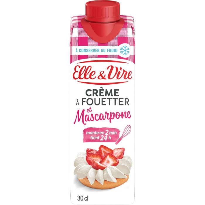 ELLE&VIRE Crème fluide à fouetter et mascarpone 36,5% M.G