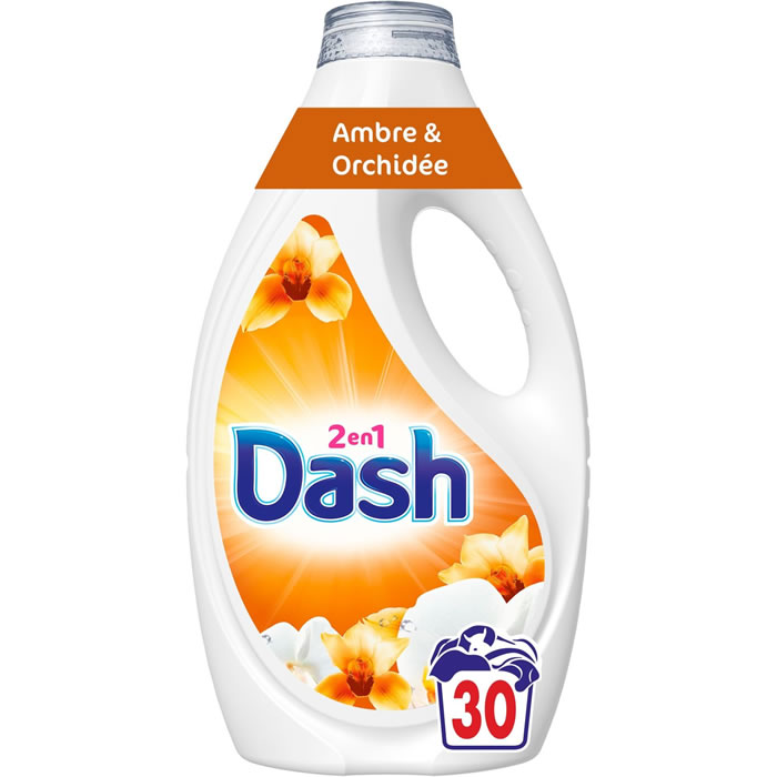 DASH Lessive liquide 2 en 1 ambre et orchidée