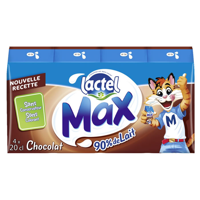 LACTEL Max Lait arômatisé au  chocolat UHT