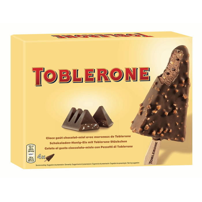 TOBLERONE Bâtonnets au chocolat et au miel avec morceaux de Toblerone