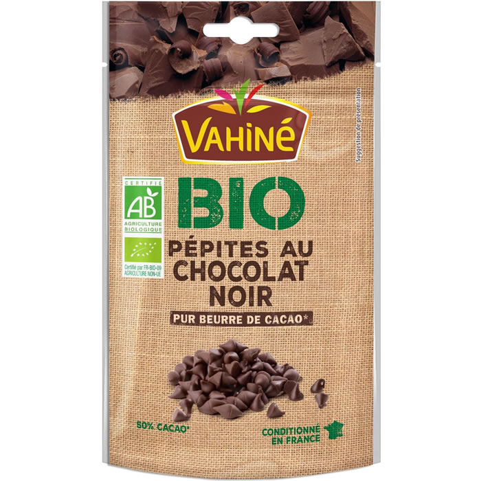 VAHINE Pépites au chocolat noir bio
