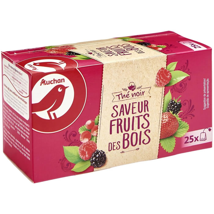 AUCHAN Thé noir aux fruits des bois